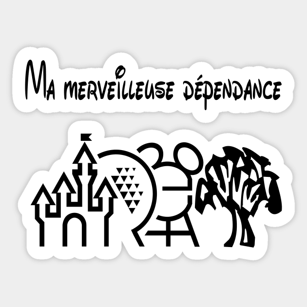 Merveilleuse dependance Sticker by LilylaBelle6